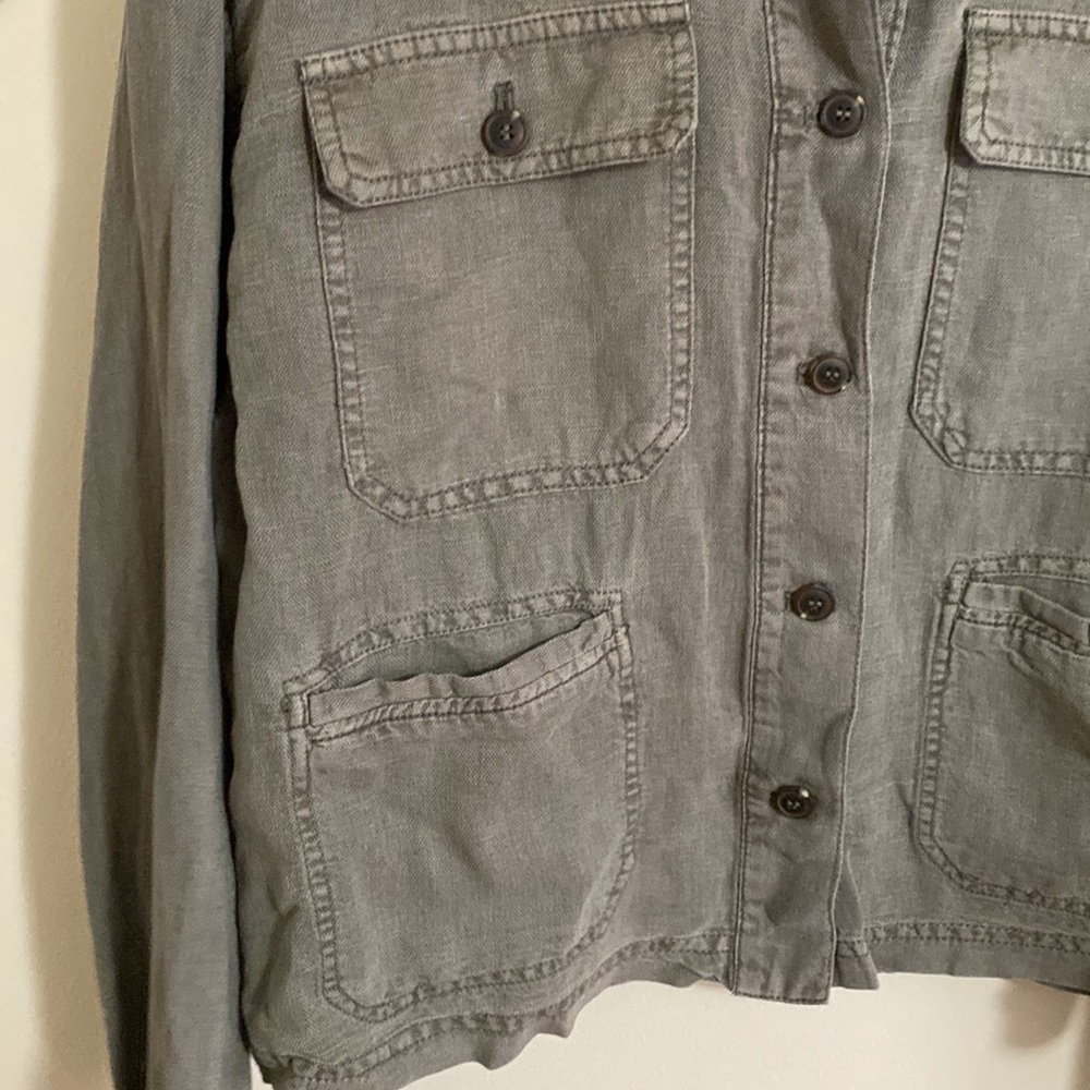 C&C California Linen Blend Utility Jacket - Picture 4 of 13
